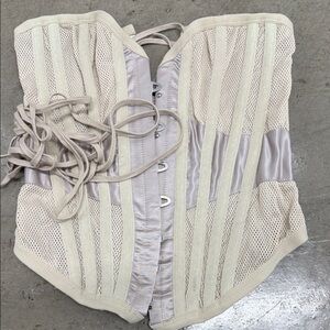 Agent Provocateur Cream and Silver Corset Y2K vintage, Made in UK, collectors